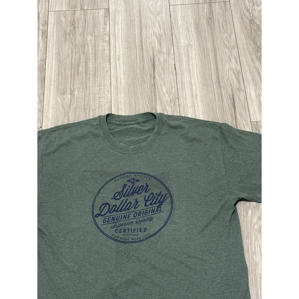 Silver Dollar City Branson Missouri Graphic T-Shirt Mens GreenShort Sleeve Tee L - Picture 2 of 4